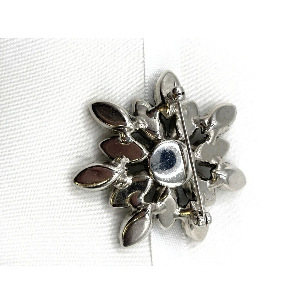 Vintage Rhinestone‎ Brooch Blue Starburst (slightly cloudy) J1-3004